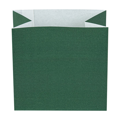 Bag Tek Forest Green Paper Small Snack Bag - 3 3/4" x 2 1/4" x 3 3/4" - 100 count box