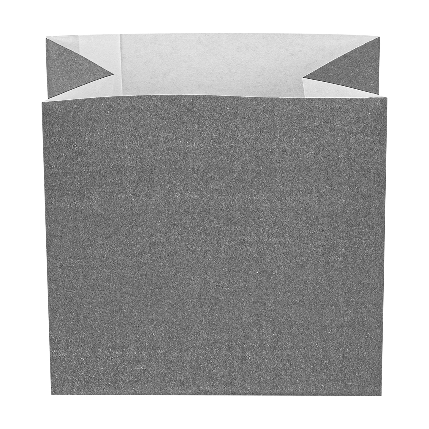 Bag Tek Gray Paper Small Snack Bag - 3 3/4" x 2 1/4" x 3 3/4" - 100 count box