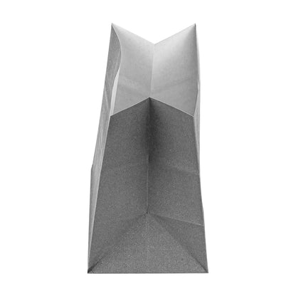 Bag Tek Gray Paper Small Snack Bag - 3 3/4" x 2 1/4" x 3 3/4" - 100 count box