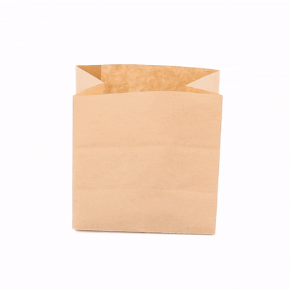 Bag Tek Kraft Paper Small Snack Bag - 4" x 2 1/4" x 3 3/4" - 100 count box
