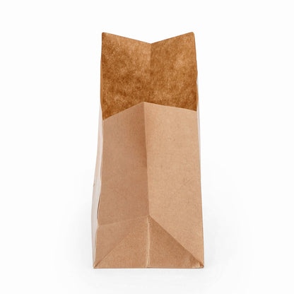 Bag Tek Kraft Paper Small Snack Bag - 4" x 2 1/4" x 3 3/4" - 100 count box