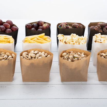 Bag Tek Kraft Paper Small Snack Bag - 4" x 2 1/4" x 3 3/4" - 100 count box