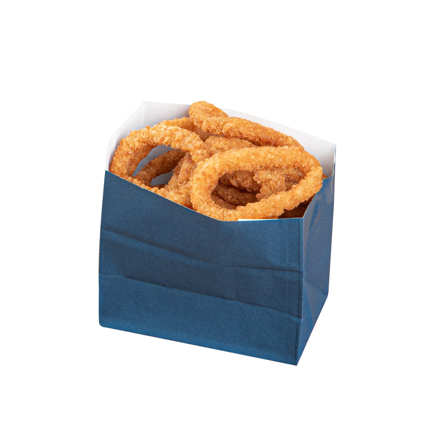 Bag Tek Midnight Blue Paper Small Snack Bag - 3 3/4" x 2 1/4" x 3 3/4" - 100 count box