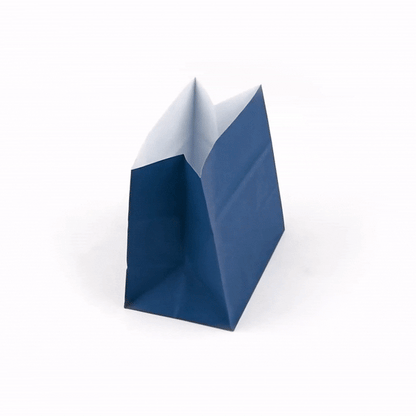 Bag Tek Midnight Blue Paper Small Snack Bag - 3 3/4" x 2 1/4" x 3 3/4" - 100 count box
