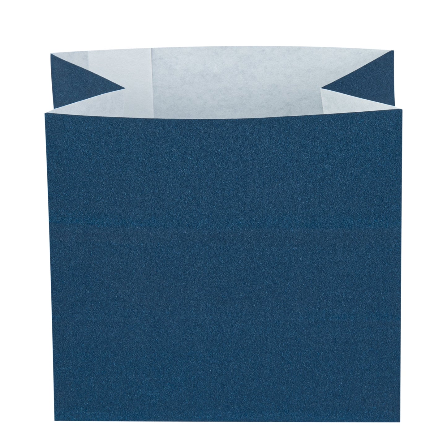 Bag Tek Midnight Blue Paper Small Snack Bag - 3 3/4" x 2 1/4" x 3 3/4" - 100 count box