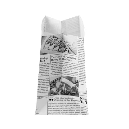 Bag Tek Newsprint Paper Small Snack Bag - 4" x 2 1/4" x 3 3/4" - 100 count box