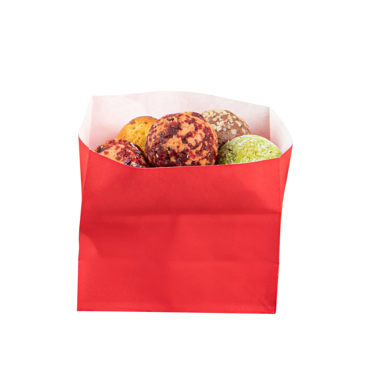 Bag Tek Red Paper Small Snack Bag - 3 3/4" x 2 1/4" x 3 3/4" - 100 count box