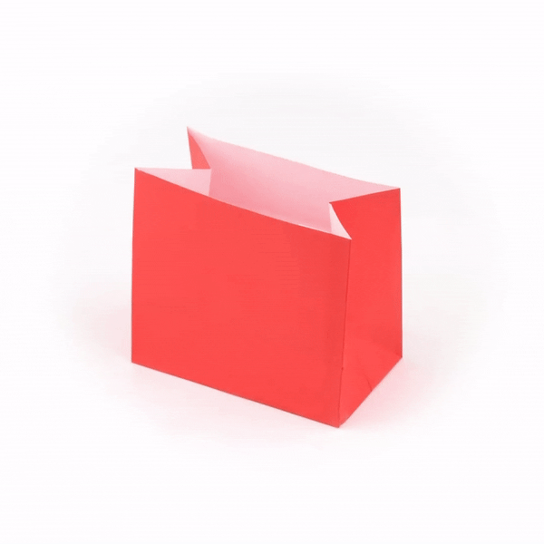 Bag Tek Red Paper Small Snack Bag - 3 3/4" x 2 1/4" x 3 3/4" - 100 count box