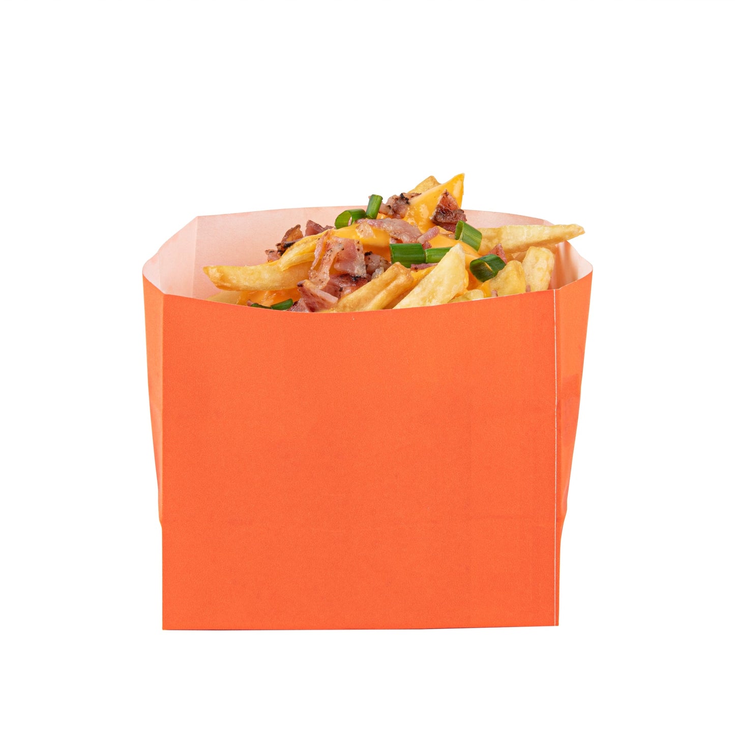 Bag Tek Tangerine Orange Paper Small Snack Bag - 3 3/4" x 2 1/4" x 3 3/4" - 100 count box