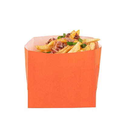 Bag Tek Tangerine Orange Paper Small Snack Bag - 3 3/4" x 2 1/4" x 3 3/4" - 100 count box