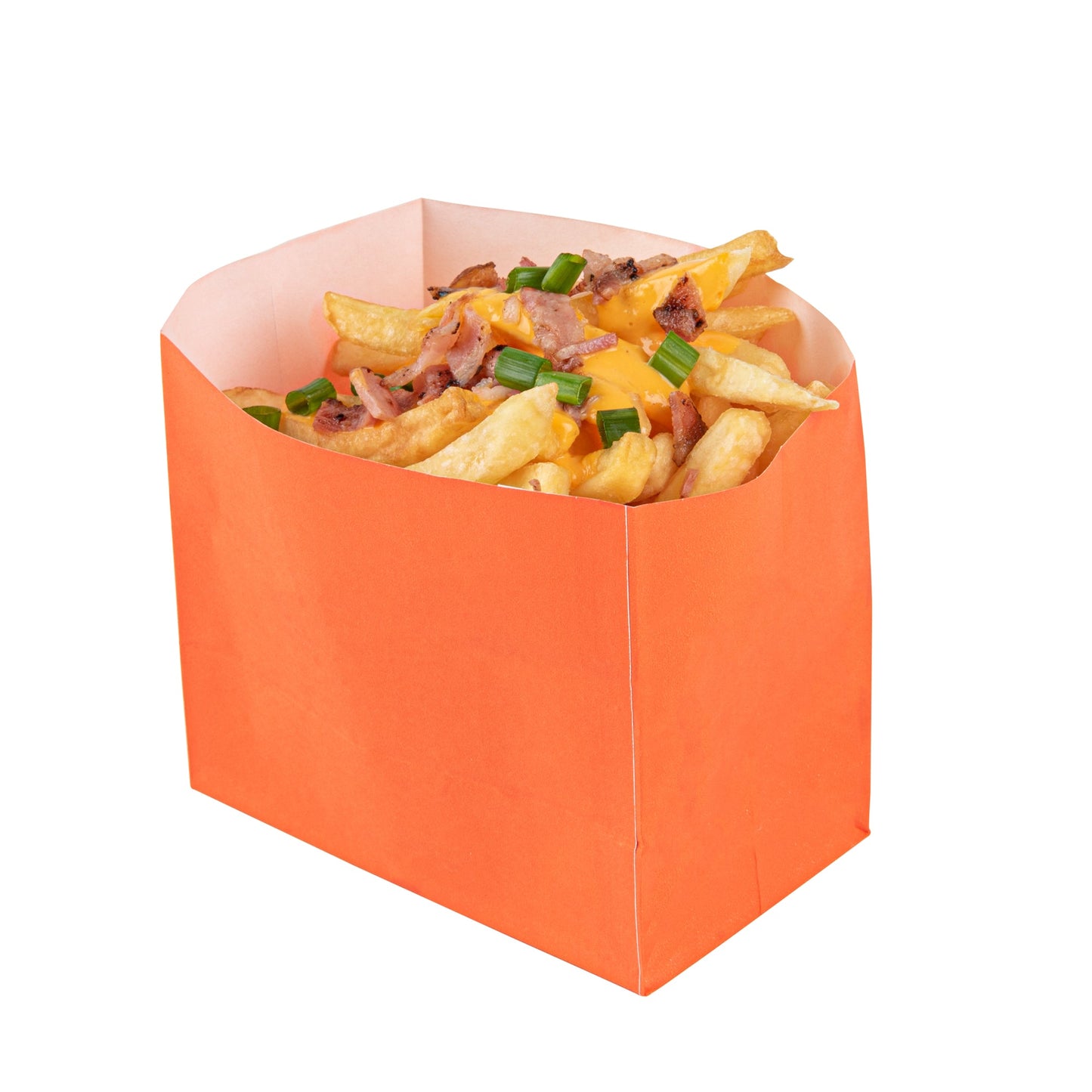 Bag Tek Tangerine Orange Paper Small Snack Bag - 3 3/4" x 2 1/4" x 3 3/4" - 100 count box