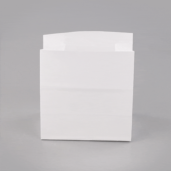 Bag Tek White Paper Small Snack Bag - 4" x 2 1/4" x 3 3/4" - 100 count box