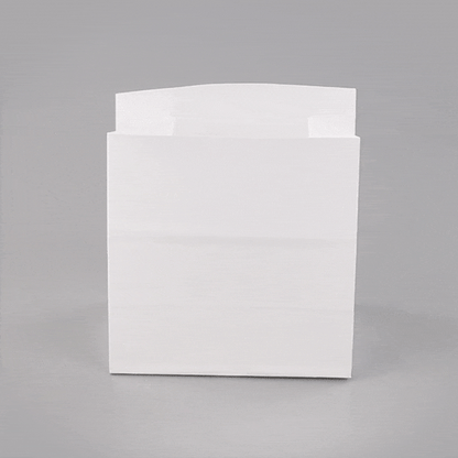 Bag Tek White Paper Small Snack Bag - 4" x 2 1/4" x 3 3/4" - 100 count box