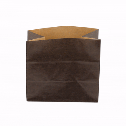 Bag Tek Black Paper Large Snack Bag - 4 1/4" x 2 1/2" x 3 3/4" - 100 count box