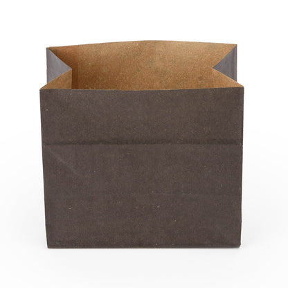 Bag Tek Black Paper Large Snack Bag - 4 1/4" x 2 1/2" x 3 3/4" - 100 count box