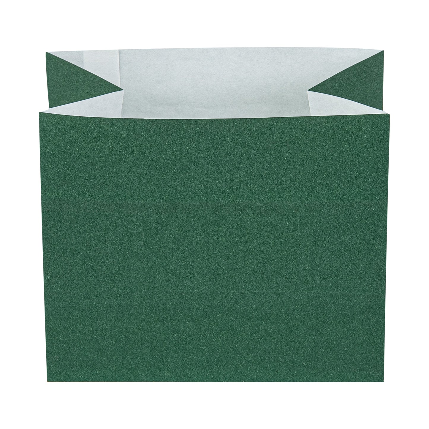Bag Tek Forest Green Paper Large Snack Bag - 4 1/4" x 2 1/2" x 3 3/4" - 100 count box