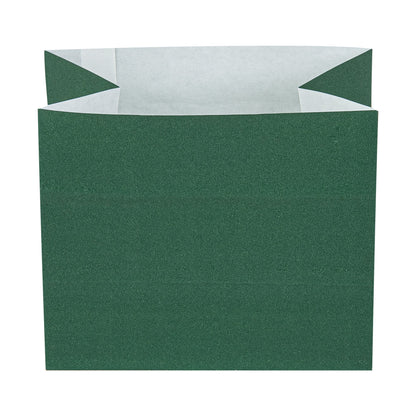 Bag Tek Forest Green Paper Large Snack Bag - 4 1/4" x 2 1/2" x 3 3/4" - 100 count box