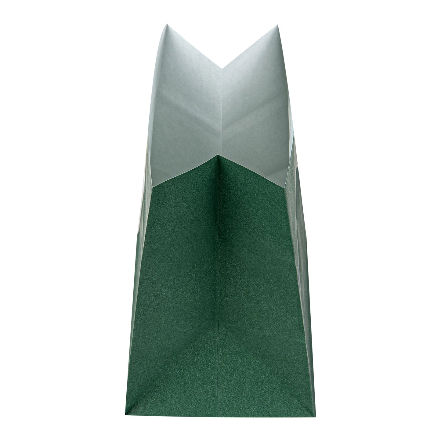 Bag Tek Forest Green Paper Large Snack Bag - 4 1/4" x 2 1/2" x 3 3/4" - 100 count box