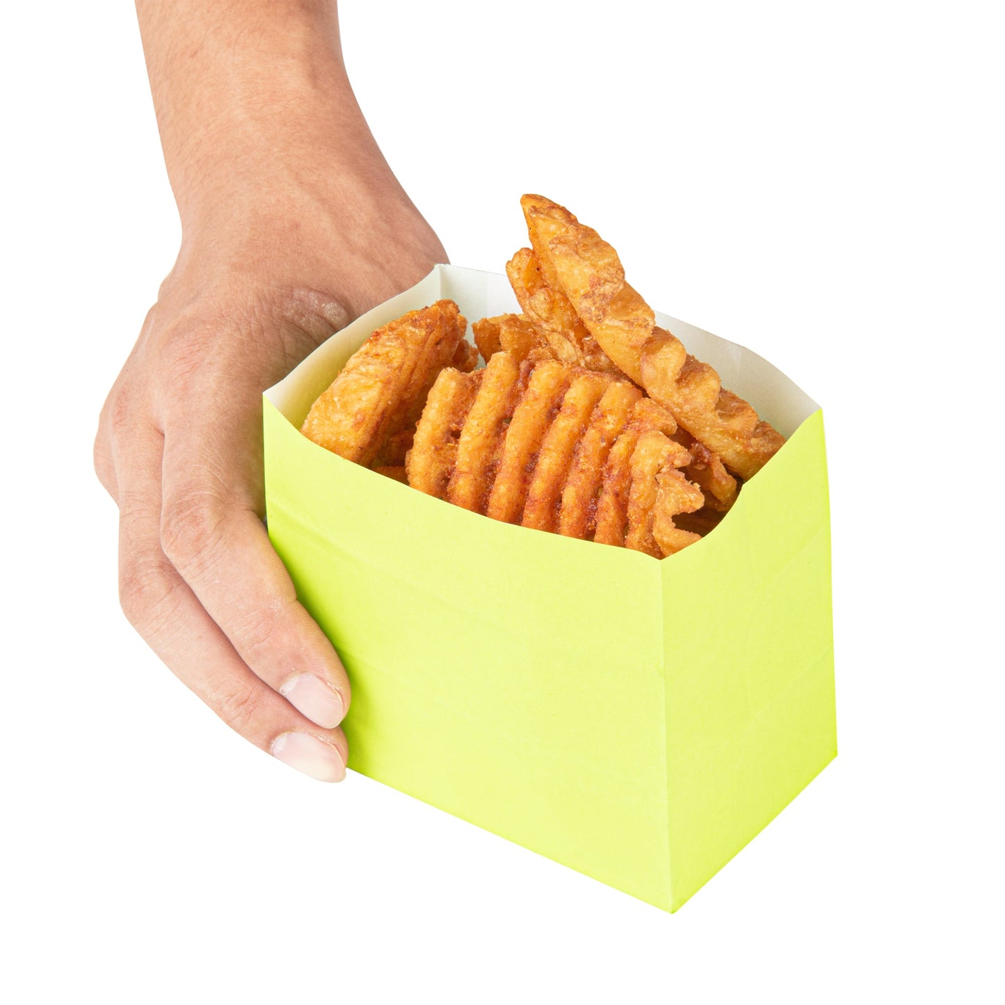 Bag Tek Eco Green Paper Large Snack Bag - 4 1/4" x 2 1/2" x 3 3/4" - 100 count box