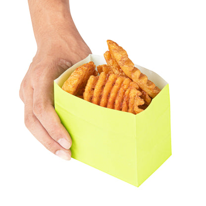 Bag Tek Eco Green Paper Large Snack Bag - 4 1/4" x 2 1/2" x 3 3/4" - 100 count box