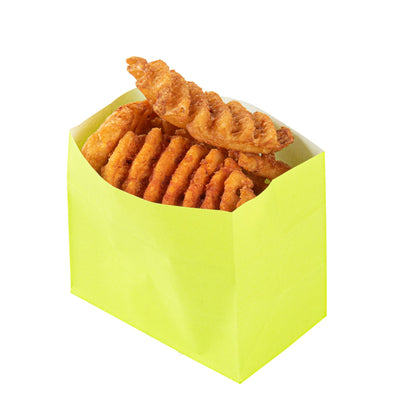Bag Tek Eco Green Paper Large Snack Bag - 4 1/4" x 2 1/2" x 3 3/4" - 100 count box