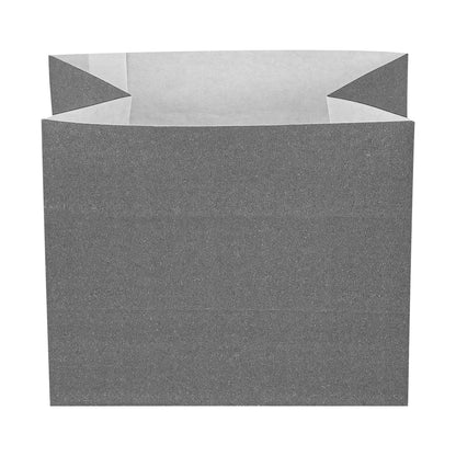 Bag Tek Gray Paper Large Snack Bag - 4 1/4" x 2 1/2" x 3 3/4" - 100 count box