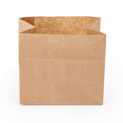 Bag Tek Kraft Paper Large Snack Bag - 4 1/4" x 2 1/2" x 3 3/4" - 100 count box