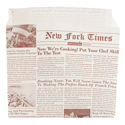 Bag Tek Sepia Newsprint Paper Large Snack Bag - 4 1/4" x 2 1/2" x 3 3/4" - 100 count box