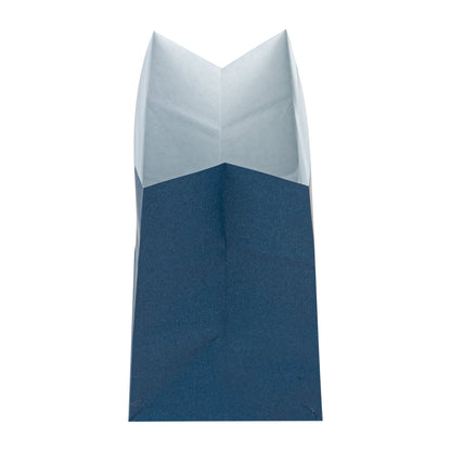 Bag Tek Midnight Blue Paper Large Snack Bag - 4 1/4" x 2 1/2" x 3 3/4" - 100 count box