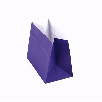 Bag Tek Purple Paper Large Snack Bag - 4 1/4" x 2 1/2" x 3 3/4" - 100 count box