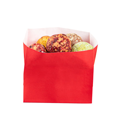 Bag Tek Red Paper Large Snack Bag - 4 1/4" x 2 1/2" x 3 3/4" - 100 count box