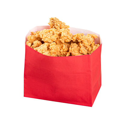 Bag Tek Red Paper Large Snack Bag - 4 1/4" x 2 1/2" x 3 3/4" - 100 count box