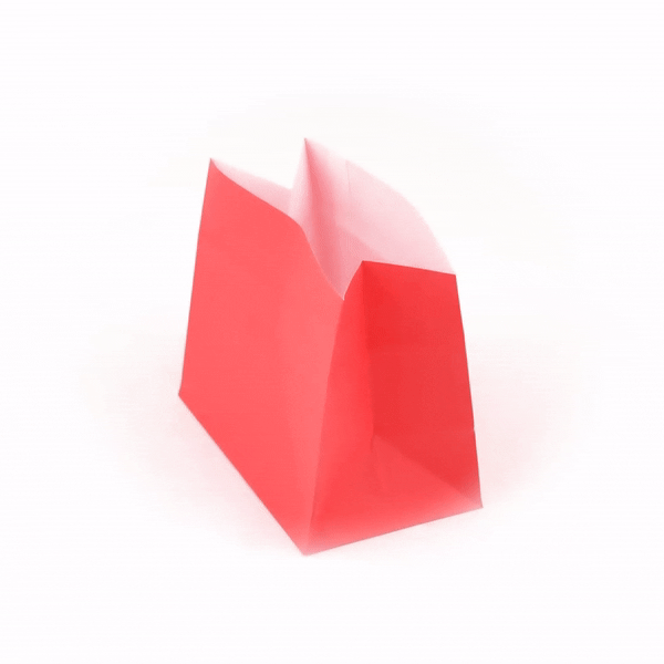 Bag Tek Red Paper Large Snack Bag - 4 1/4" x 2 1/2" x 3 3/4" - 100 count box