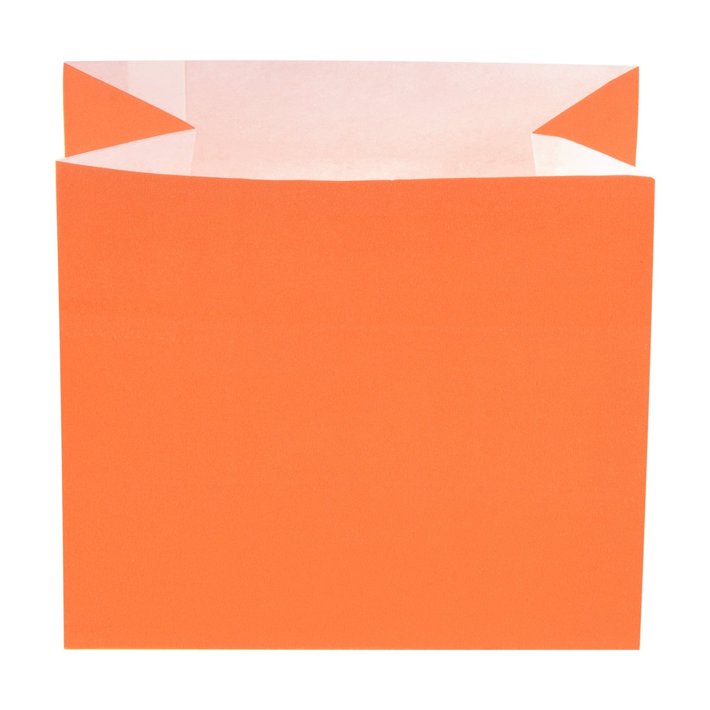 Bag Tek Tangerine Orange Paper Large Snack Bag - 4 1/4" x 2 1/2" x 3 3/4" - 100 count box