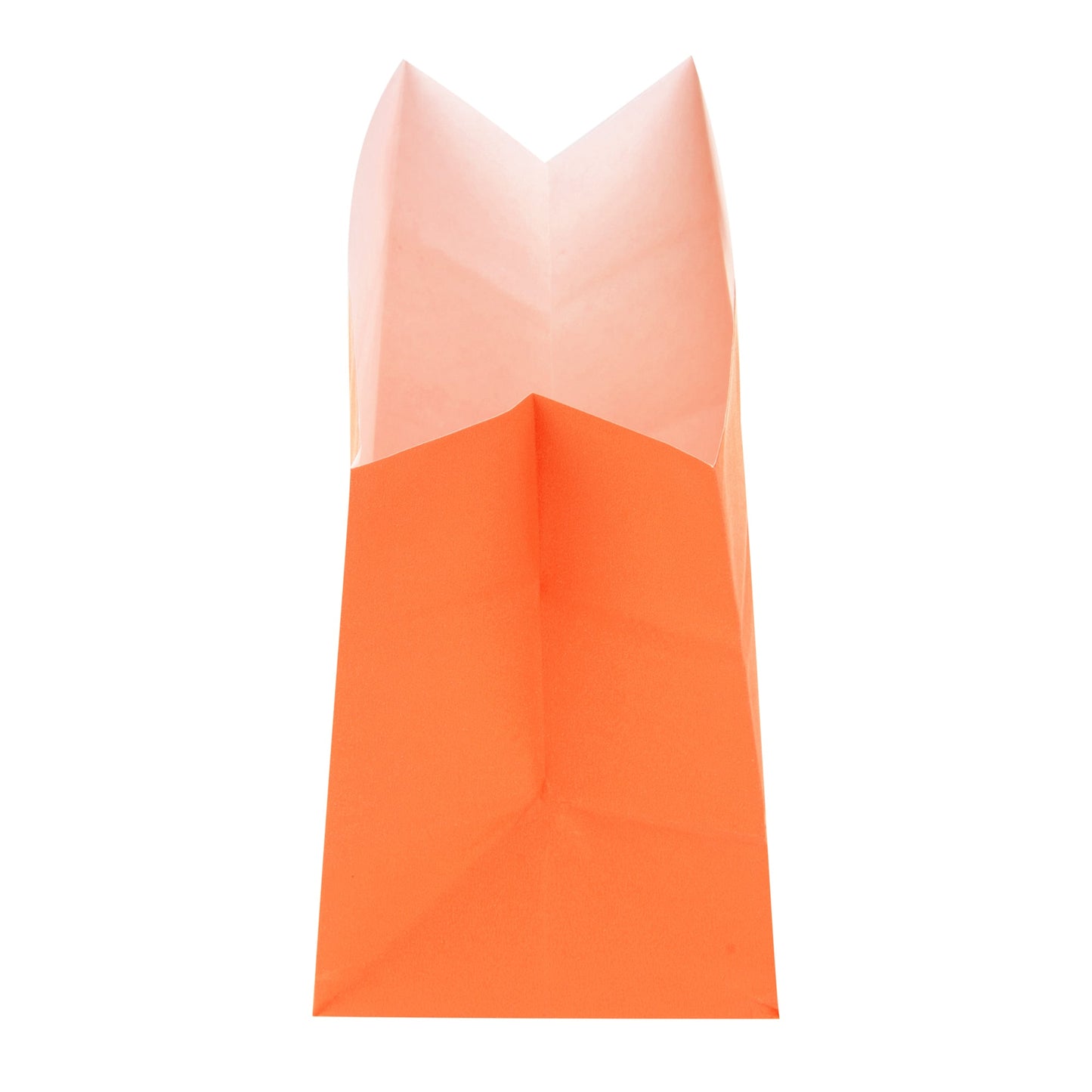 Bag Tek Tangerine Orange Paper Large Snack Bag - 4 1/4" x 2 1/2" x 3 3/4" - 100 count box