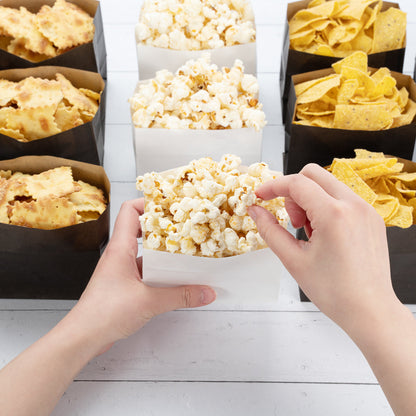 Bag Tek White Paper Large Snack Bag - 4 1/4" x 2 1/2" x 3 3/4" - 100 count box