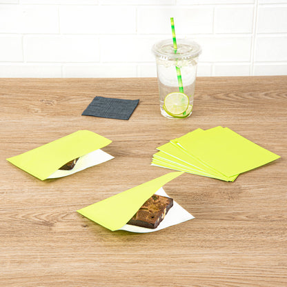Bag Tek Eco Green Paper Small Double Open Bag - Greaseproof - 6 1/4" x 4 3/4" - 100 count box