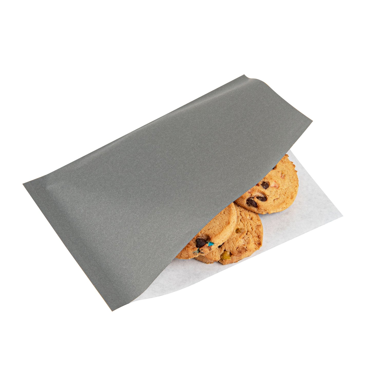 Bag Tek Gray Paper Small Double Open Bag - Greaseproof - 6 1/4" x 4 3/4" - 100 count box