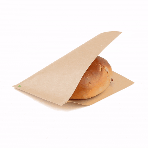 Bag Tek Kraft Paper Small Double Open Bag - Greaseproof - 6 1/4" x 4 3/4" - 100 count box
