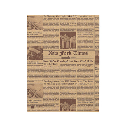 Bag Tek Newsprint Paper Small Double Open Bag - Greaseproof - 6 1/4" x 4 3/4" - 100 count box