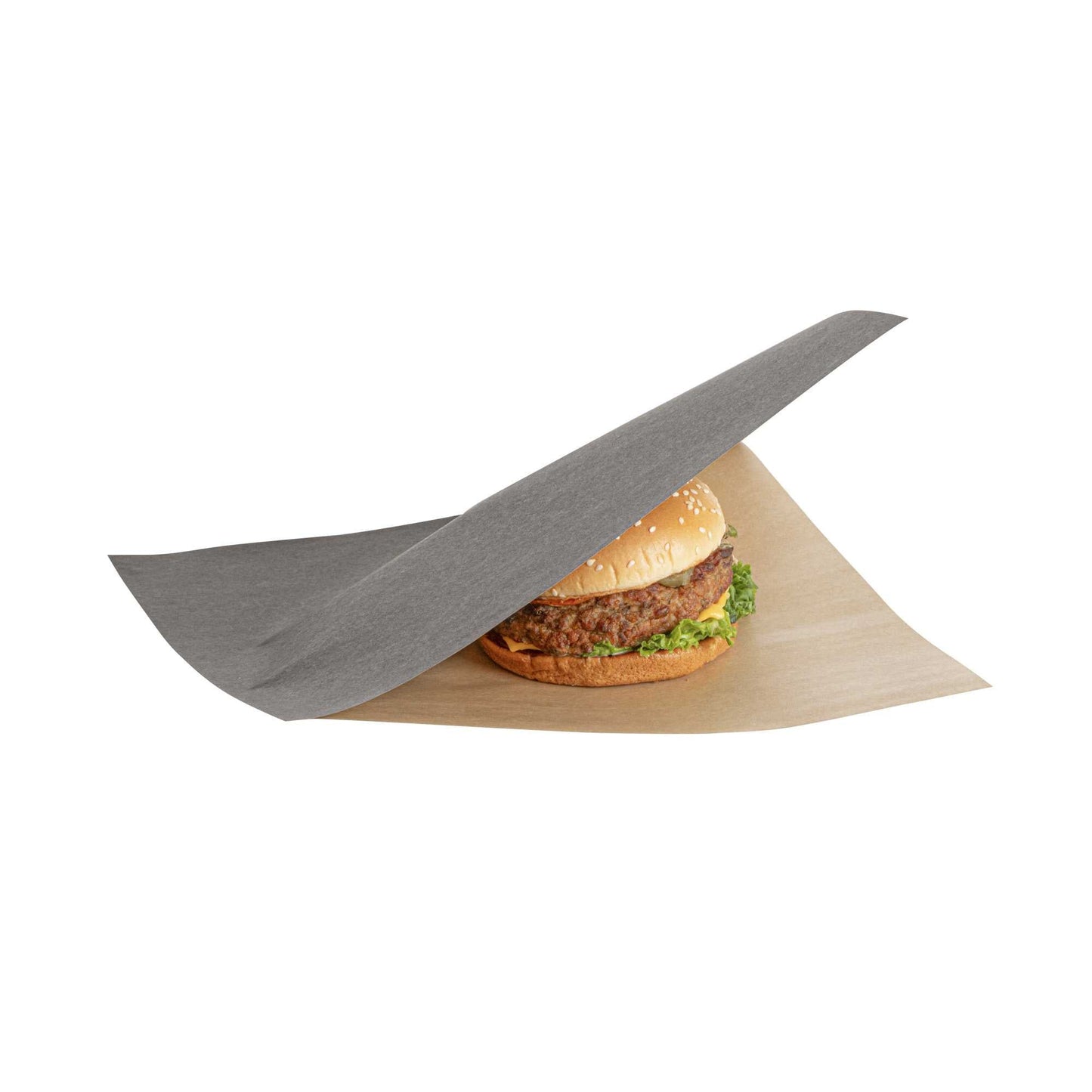 Bag Tek Black Paper Large Double Open Bag - Greaseproof - 10" x 9" - 100 count box