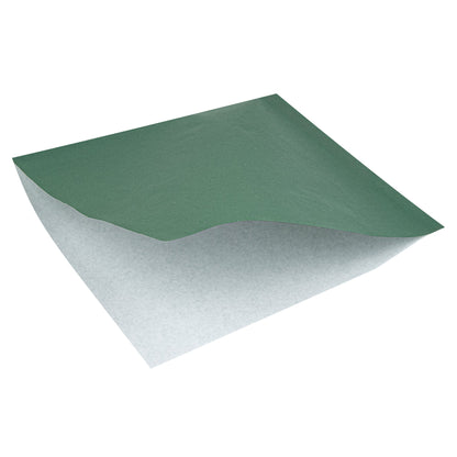 Bag Tek Forest Green Paper Large Double Open Bag - Greaseproof - 10" x 9" - 100 count box