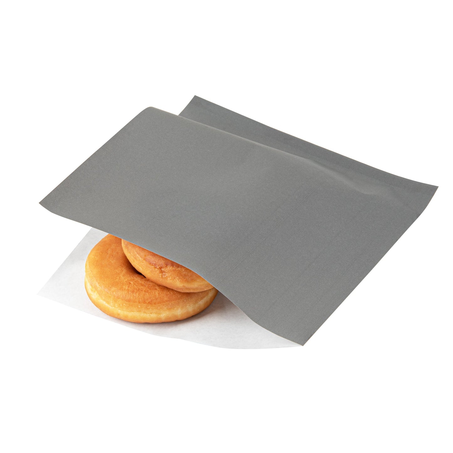 Bag Tek Gray Paper Large Double Open Bag - Greaseproof - 10" x 9" - 100 count box