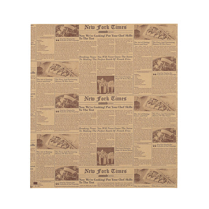 Bag Tek Newsprint Paper Large Double Open Bag - Greaseproof - 10" x 9" - 100 count box