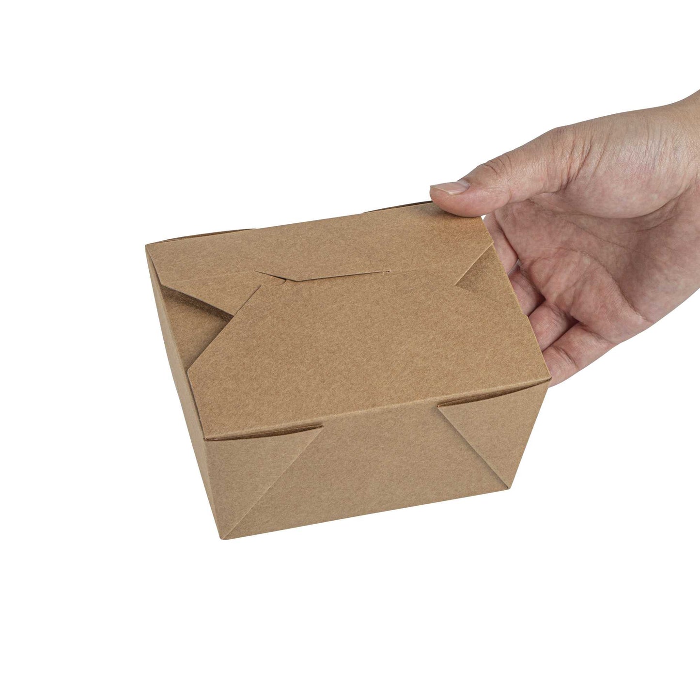 Bio Tek 30 oz Rectangle Kraft Paper Microwavable #1 Bio Box Take Out Container - 5" x 4" x 2 1/2" - 200 count box