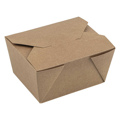 Bio Tek 30 oz Rectangle Kraft Paper Microwavable #1 Bio Box Take Out Container - 5" x 4" x 2 1/2" - 200 count box
