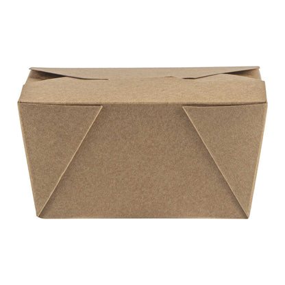 Bio Tek 30 oz Rectangle Kraft Paper Microwavable #1 Bio Box Take Out Container - 5" x 4" x 2 1/2" - 200 count box