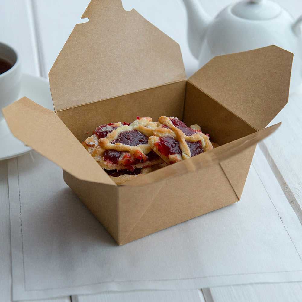 Bio Tek 98 oz Rectangle Kraft Paper Microwavable #4 Bio Box Take Out Container - 8 1/2" x 6 1/4" x 3 1/2" - 200 count box