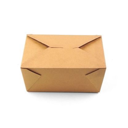 Bio Tek 98 oz Rectangle Kraft Paper Microwavable #4 Bio Box Take Out Container - 8 1/2" x 6 1/4" x 3 1/2" - 200 count box