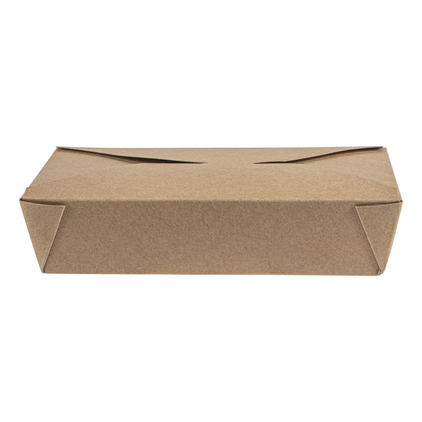 Bio Tek 49 oz Rectangle Kraft Paper Microwavable #2 Bio Box Take Out Container - 8 1/2" x 6 1/4" x 2" - 50 count box